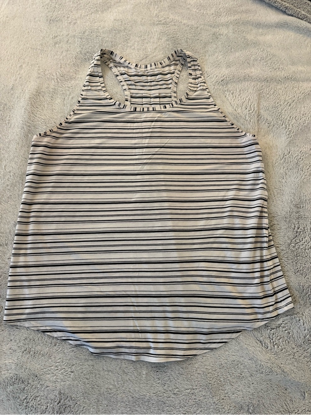 lululemon athletica Striped Pleated Love Tank - White & Black